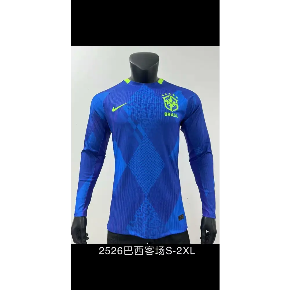 Brésil Extérieur Version Joueur Manches Longues 2025/2026