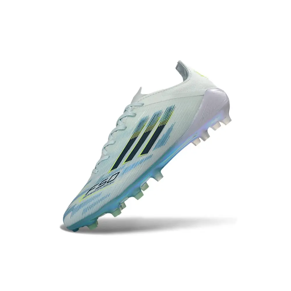 Crampons Adidas F50 Blanche et bleu