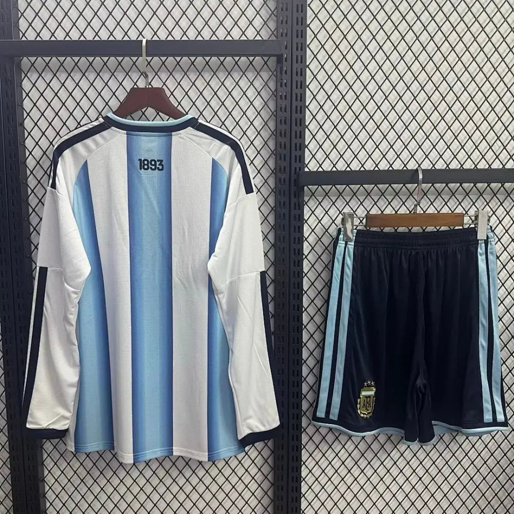 Kit enfant Argentine Coupe du Monde 2026 Domicile Manches Longues