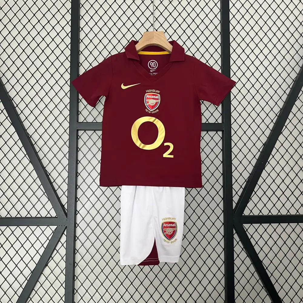 Kit enfant Arsenal Extérieur 2004 Retro