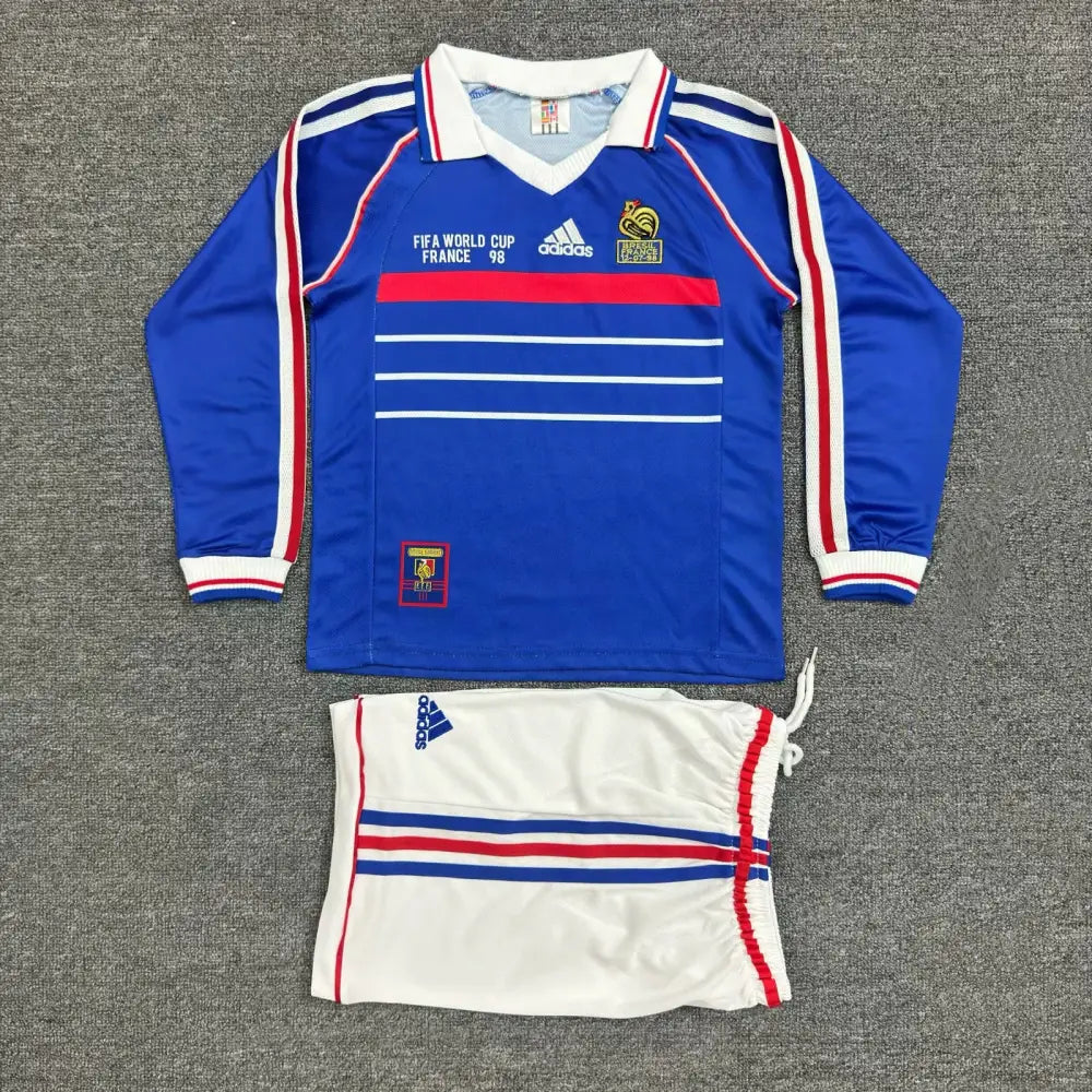 Kit enfant France Domicile Manches Longues Coupe du Monde 1998