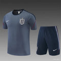 Kit Entraînement Angleterre Coupe du Monde 2026 Manches courtes Gris