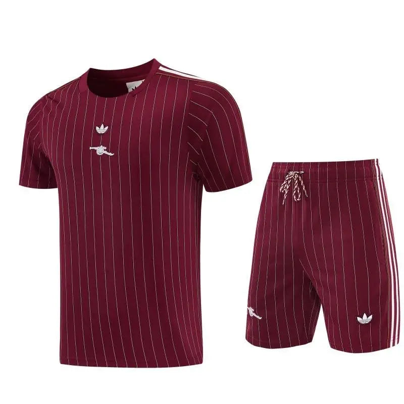 Kit Entraînement Arsenal Bordeaux 2025/2026 Manches courtes