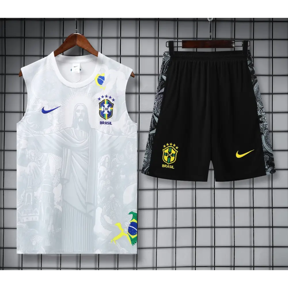 Kit Entraînement Brésil Noir & Blanc 2025/2026