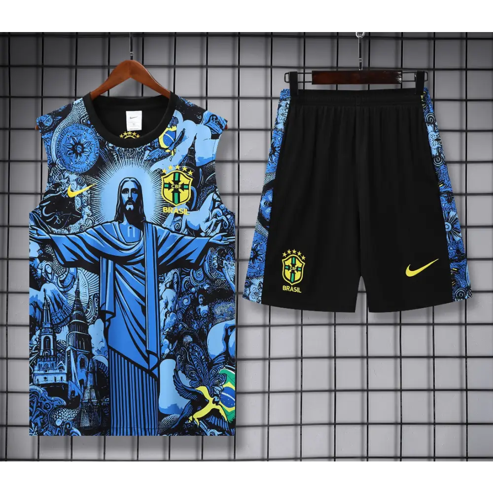 Kit Entraînement Brésil Noir & Bleu 2025/2026