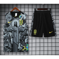 Kit Entraînement Brésil Noir & Gris 2025/2026