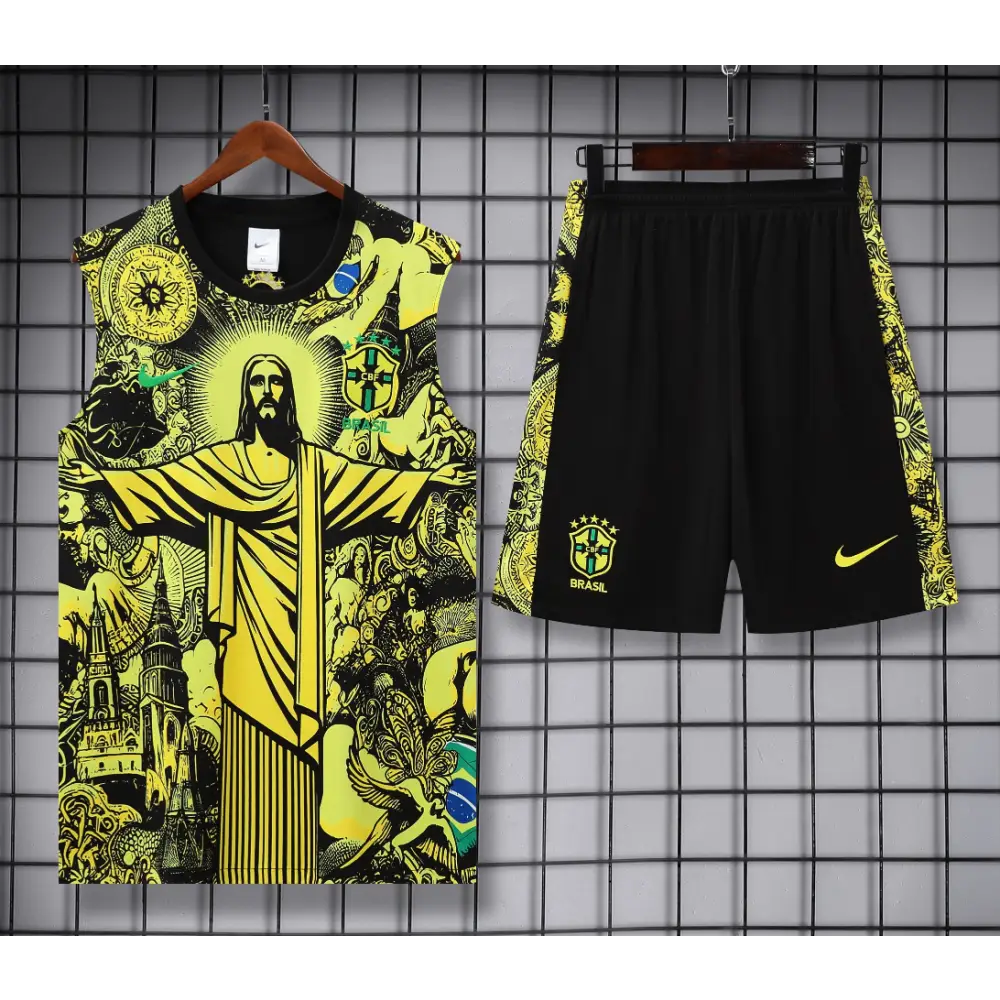 Kit Entraînement Brésil Noir & Jaune 2025/2026