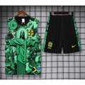 Kit Entraînement Brésil Noir & Vert 2025/2026
