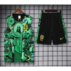 Kit Entraînement Brésil Noir & Vert 2025/2026