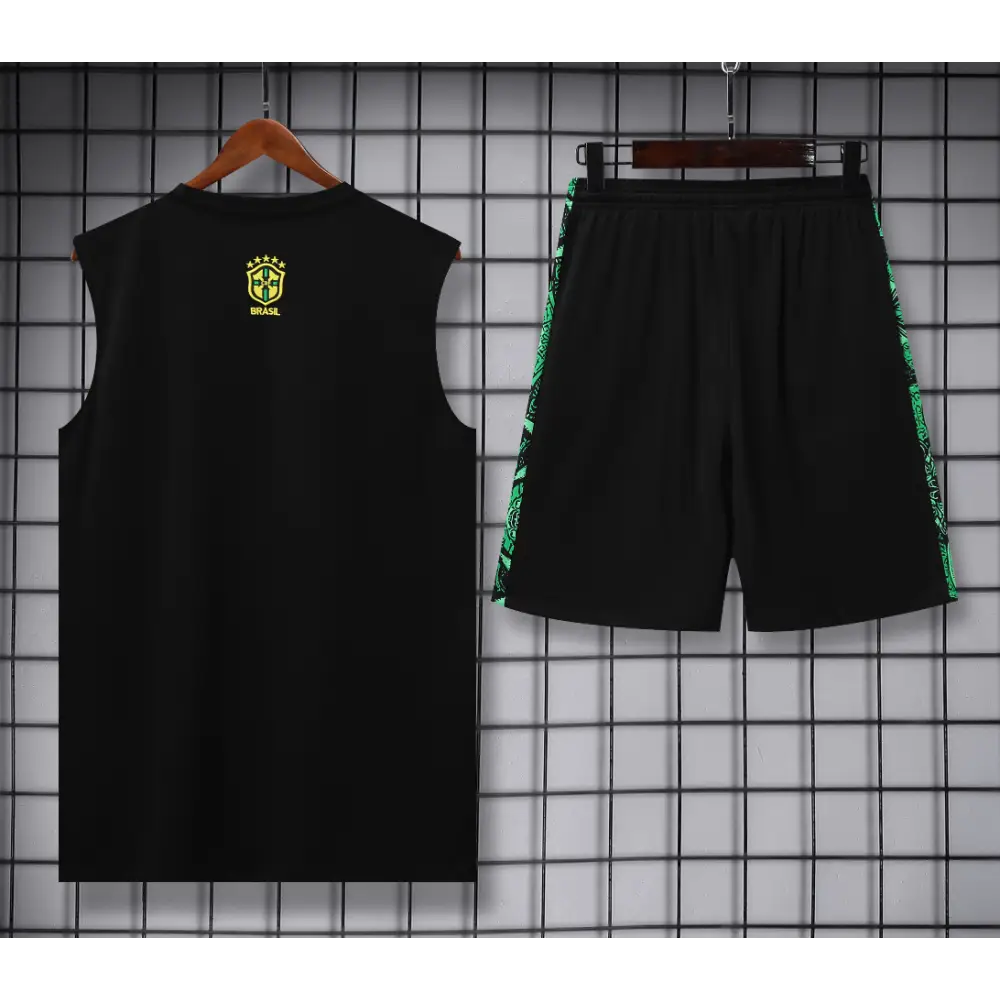 Kit Entraînement Brésil Noir & Vert 2025/2026