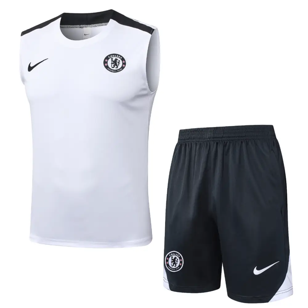 Kit Entraînement Chelsea Gris & Blanc 2025/2026