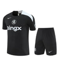 Kit Entraînement Chelsea Noir 2025/2026 Manches courtes