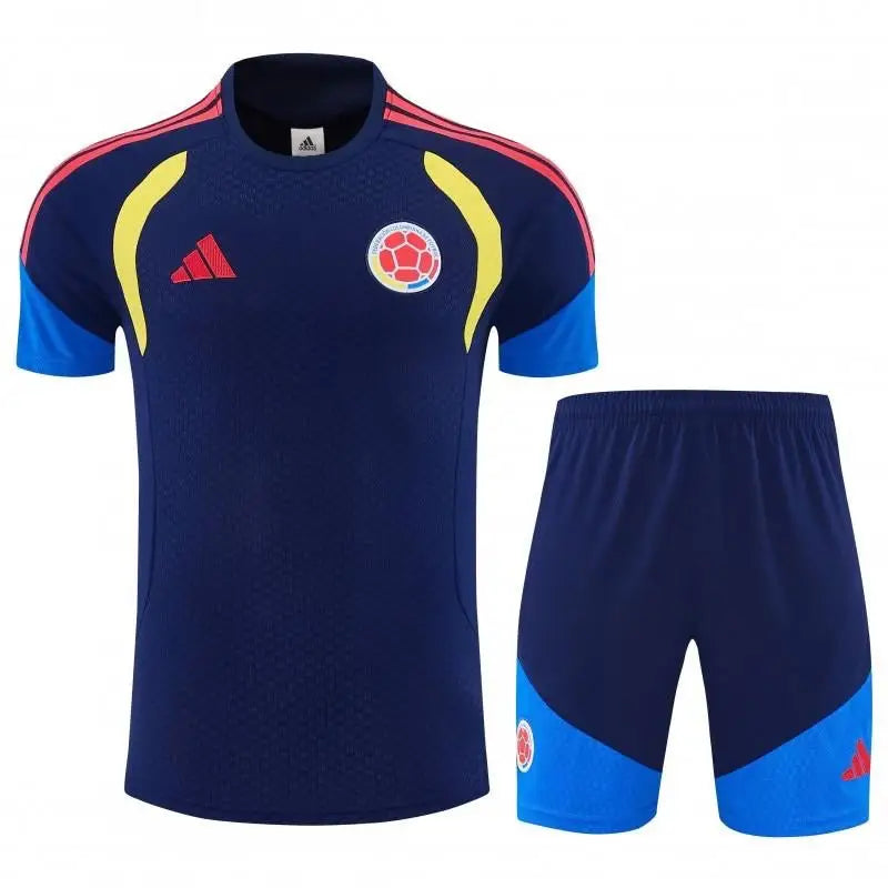 Kit Entraînement Colombie Bleu & Jaune 2025/2026 Manches courtes