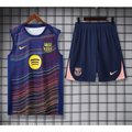 Kit Entraînement FC Barcelone Bleu Rayé 2025/2026