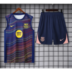 Kit Entraînement FC Barcelone Bleu Rayé 2025/2026