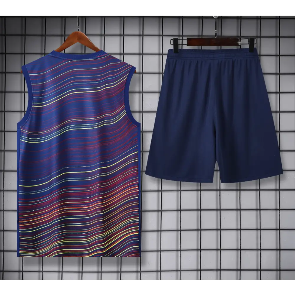 Kit Entraînement FC Barcelone Bleu Rayé 2025/2026