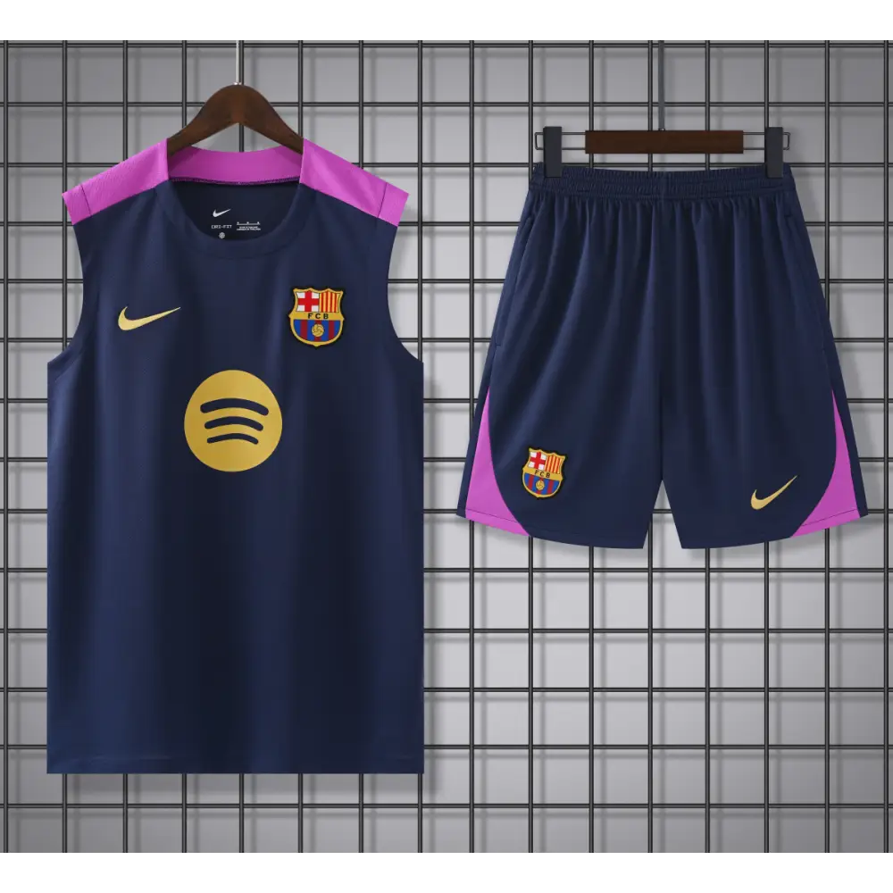Kit Entraînement FC Barcelone Bleu & Rose 2025/2026