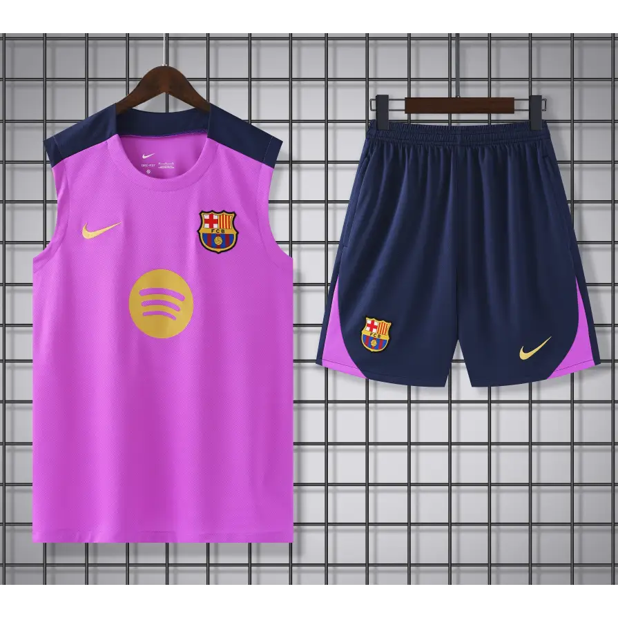 Kit Entraînement FC Barcelone Rose & Bleu 2025/2026
