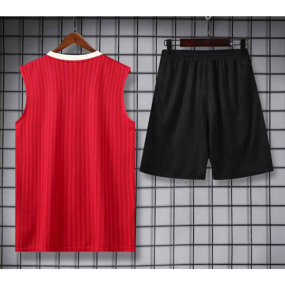 Kit Entraînement Manchester United Icon Noir & Rouge 2025/2026
