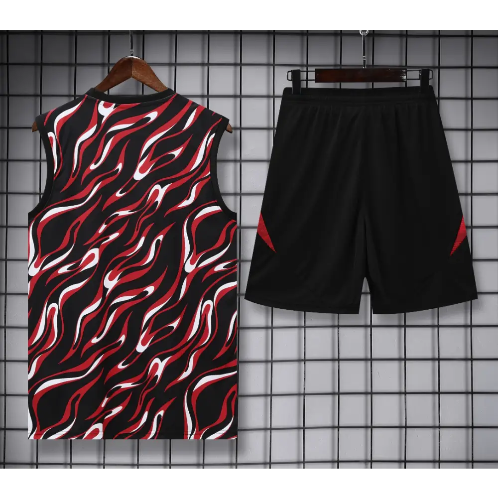 Kit Entraînement Manchester United Motifs Noir & Rouge 2025/2026