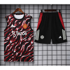 Kit Entraînement Manchester United Motifs Noir & Rouge 2025/2026