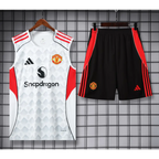 Kit Entraînement Manchester United Noir & Blanc 2025/2026