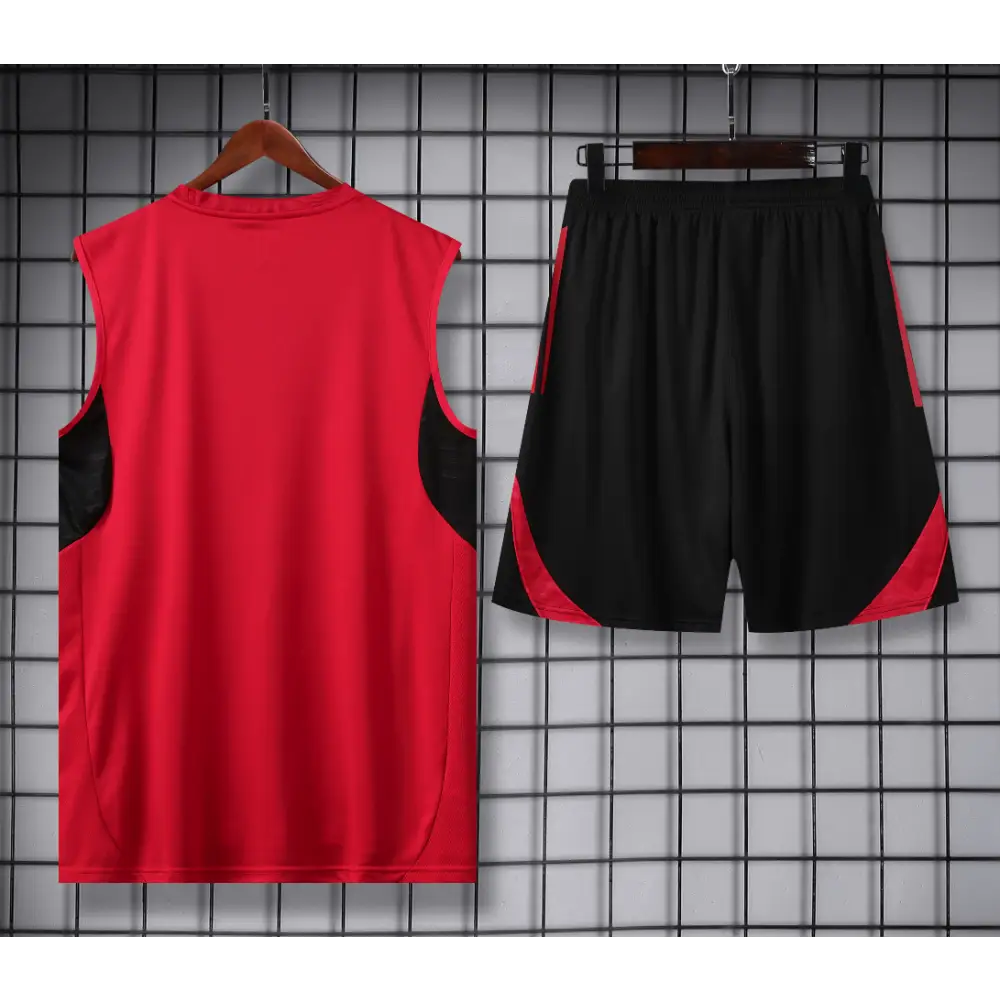 Kit Entraînement Manchester United Noir & Rouge 2025/2026