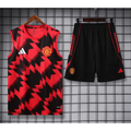 Kit Entraînement Manchester United Noir & Rouge Rayé 2025/2026
