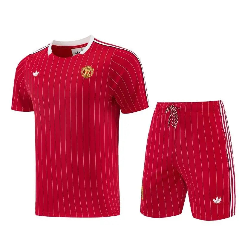 Kit Entraînement Manchester United Rouge Icon 2025/2026 Manches courtes