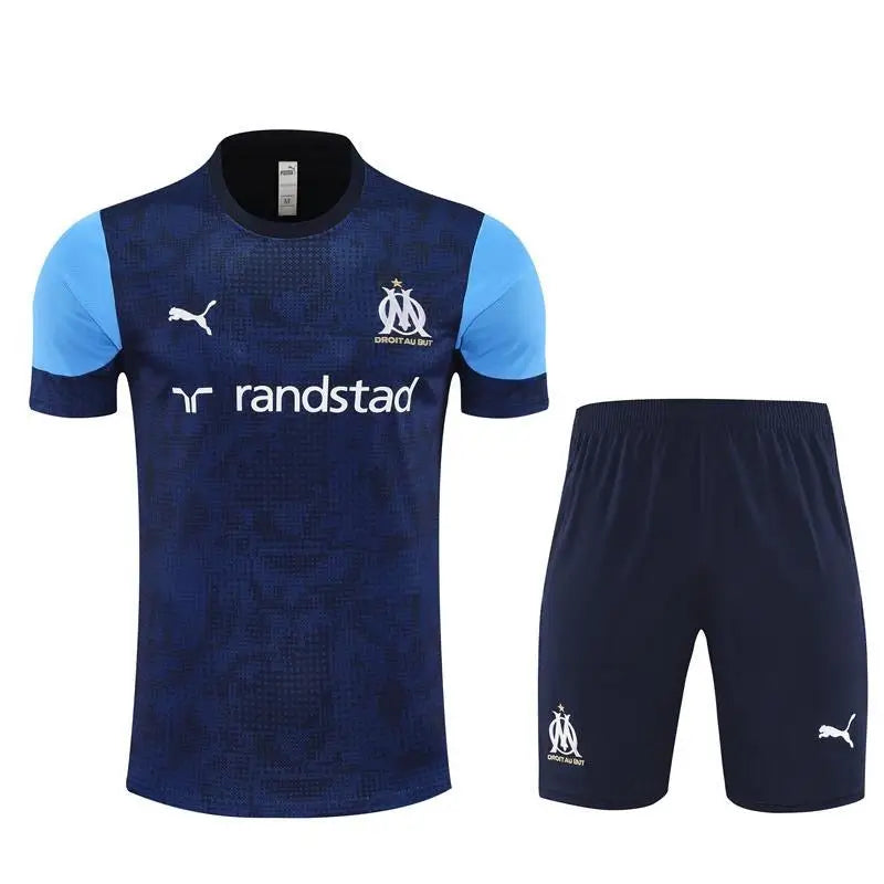 Kit Entraînement OM bleu marine 2025/2026 Manches Courtes