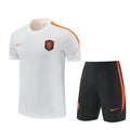 Kit Entraînement Pays bas Blanc 2025/2026 Manches courtes