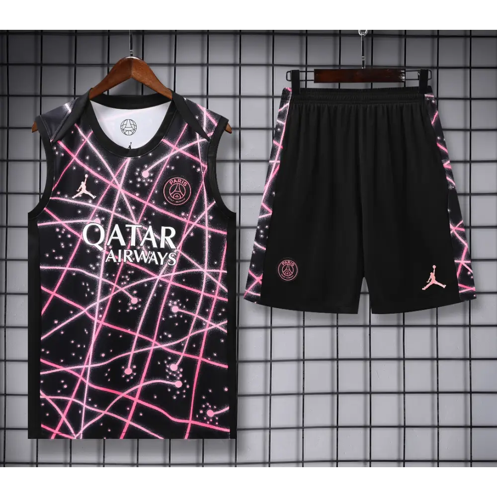 Kit Entraînement PSG Jordan Noir & rose 2025/2026