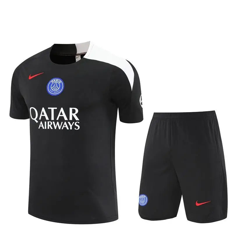 Kit Entraînement PSG Noir 2025/2026 Manches courtes