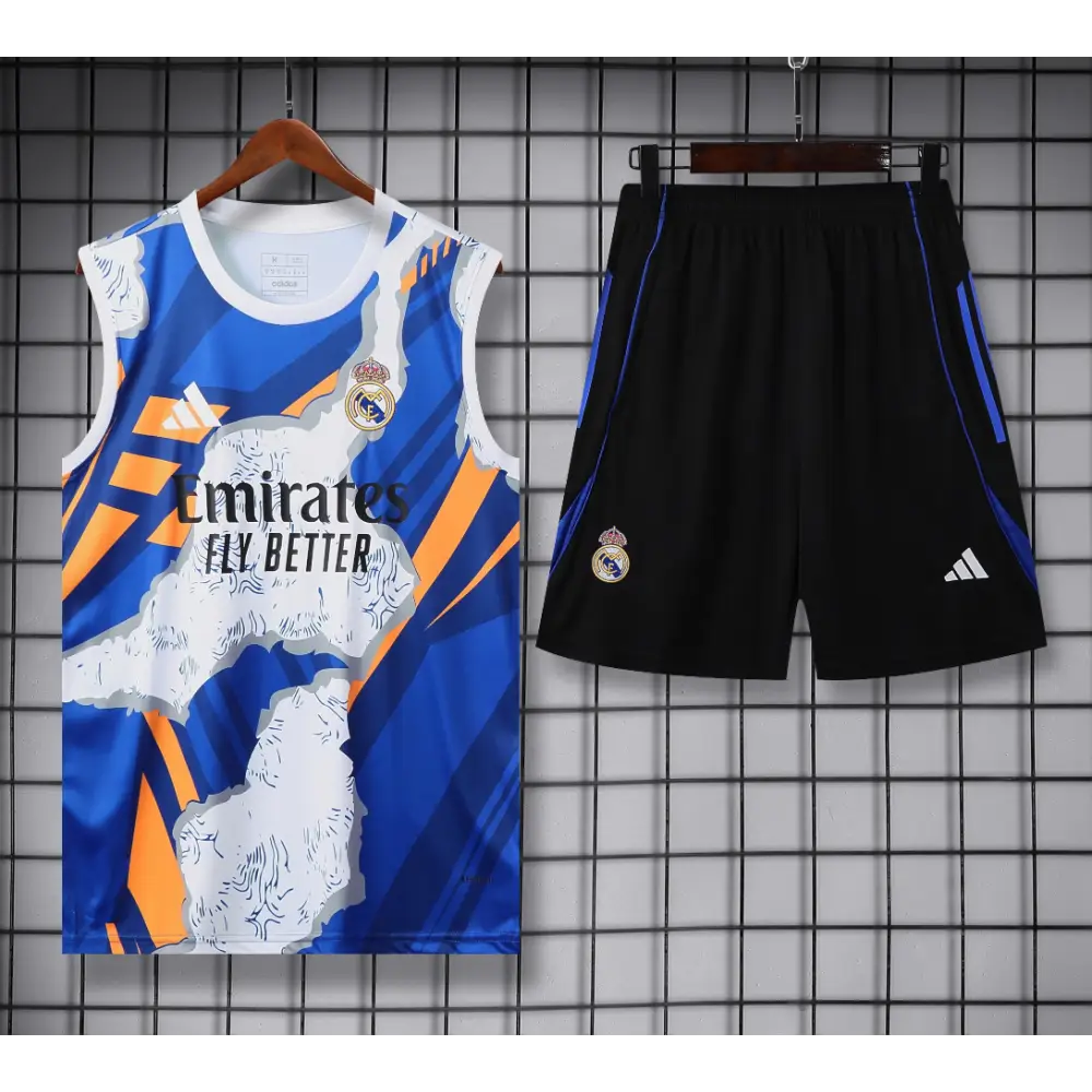 Kit Entraînement Real Madrid Blanc Or & Bleu 2025/2026