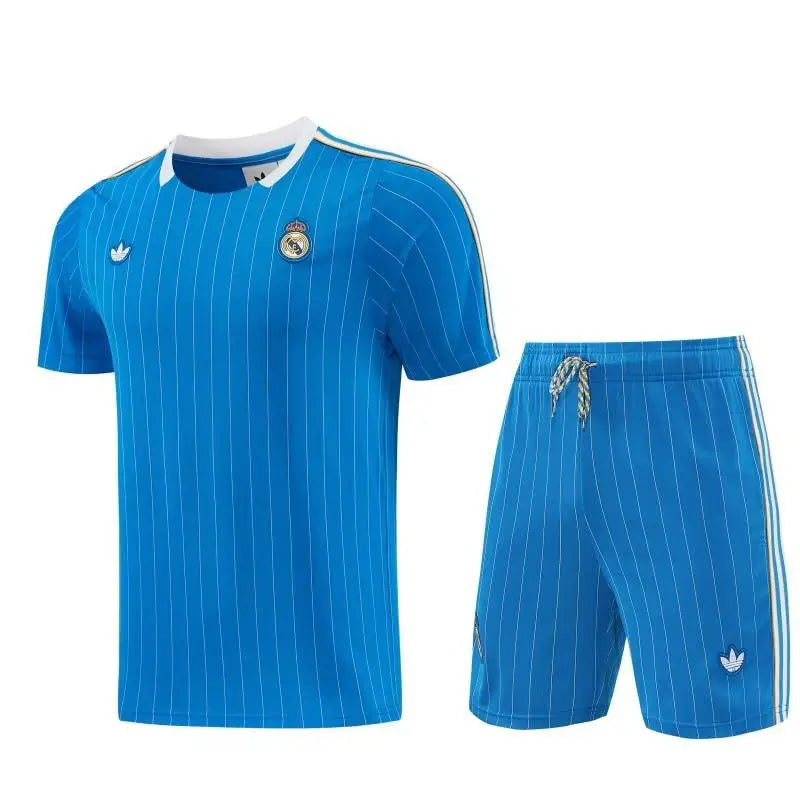 Kit Entraînement Real Madrid Bleu Icon 2025/2026 Manches courtes