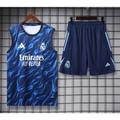 Kit Entraînement Real Madrid Bleu Rayé 2025/2026