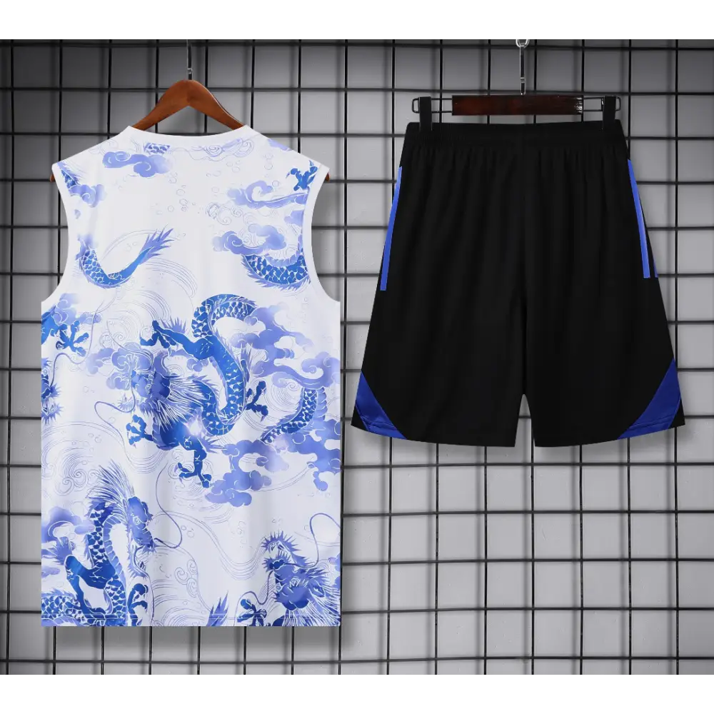 Kit Entraînement Real Madrid Motifs Blanc & Bleus 2025/2026