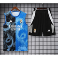 Kit Entraînement Real Madrid Dragon Noir & Bleu 2025/2026