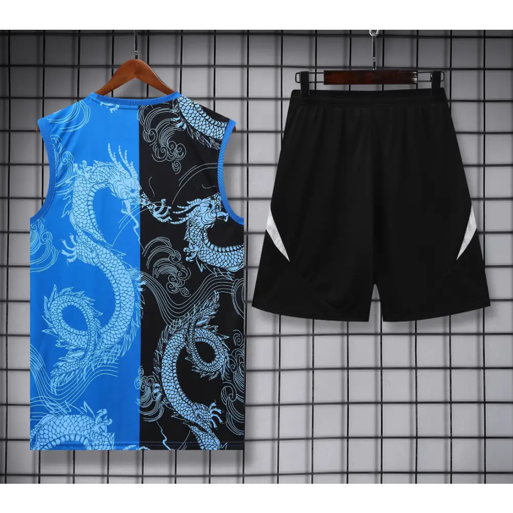 Kit Entraînement Real Madrid Dragon Noir & Bleu 2025/2026