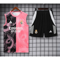 Kit Entraînement Real Madrid Dragon Noir & Rose 2025/2026