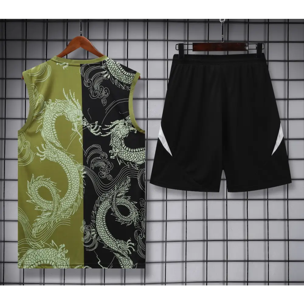 Kit Entraînement Real Madrid Dragon Noir & Vert 2025/2026