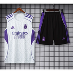 Kit Entraînement Real Madrid Noir & Blanc 2025/2026