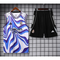Kit Entraînement Real Madrid Noir Blanc & Bleu 2025/2026