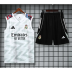 Kit Entraînement Real Madrid Noir & Blanc Rayé 2025/2026