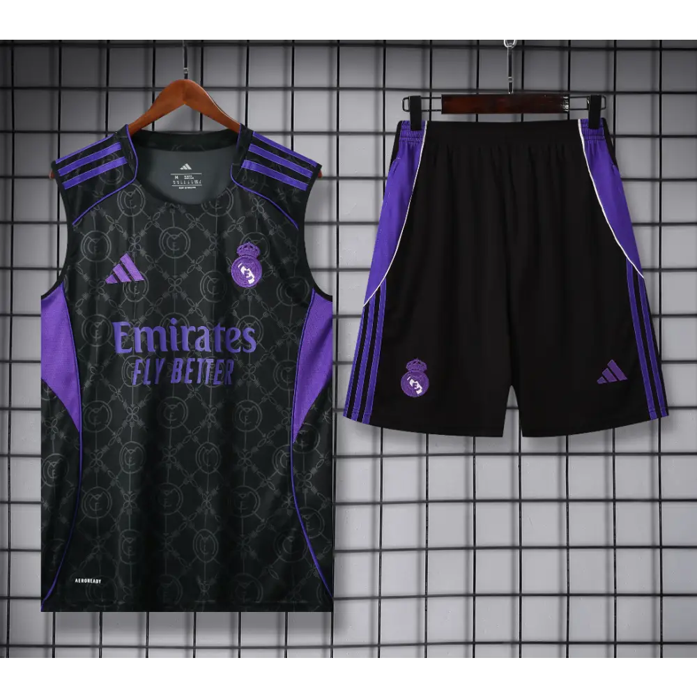 Kit Entraînement Real Madrid Noir & Violet 2025/2026
