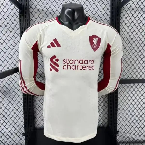 Liverpool Extérieur Version Joueur Manches Longues 2025/2026