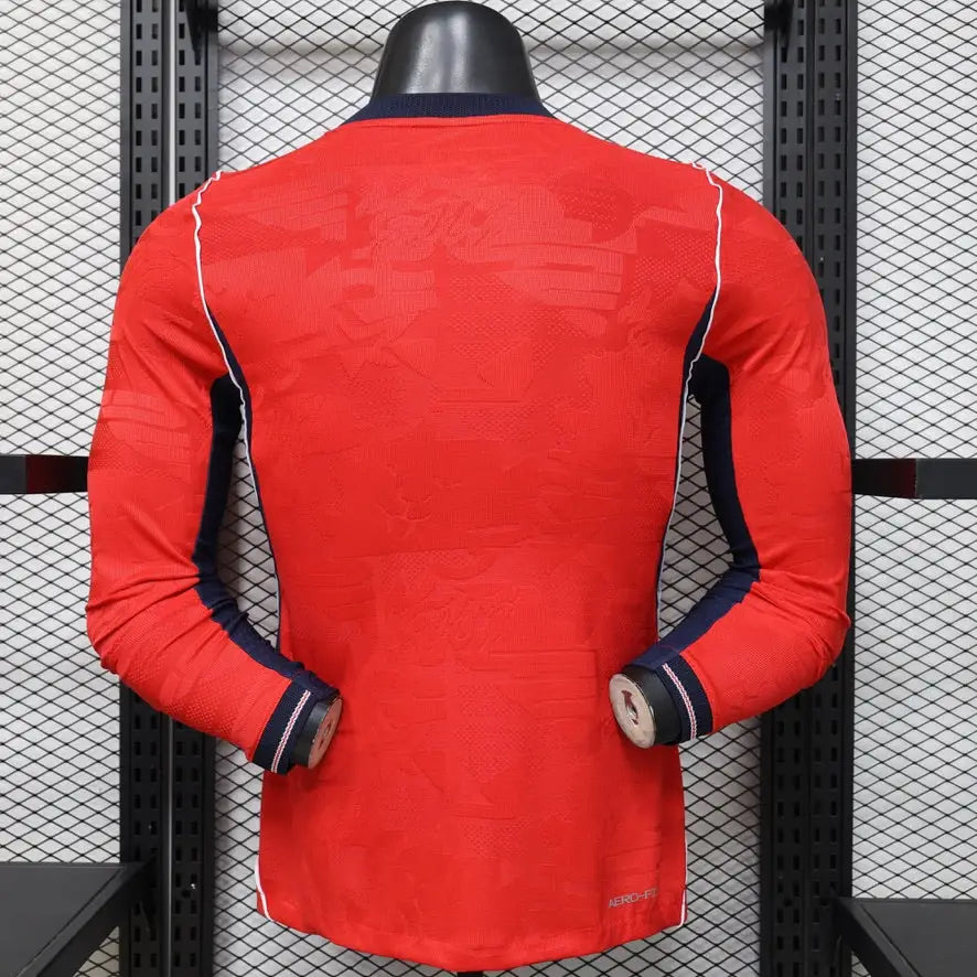 Maillot Angleterre Coupe du monde 2026 Extérieur Version joueur manches longues