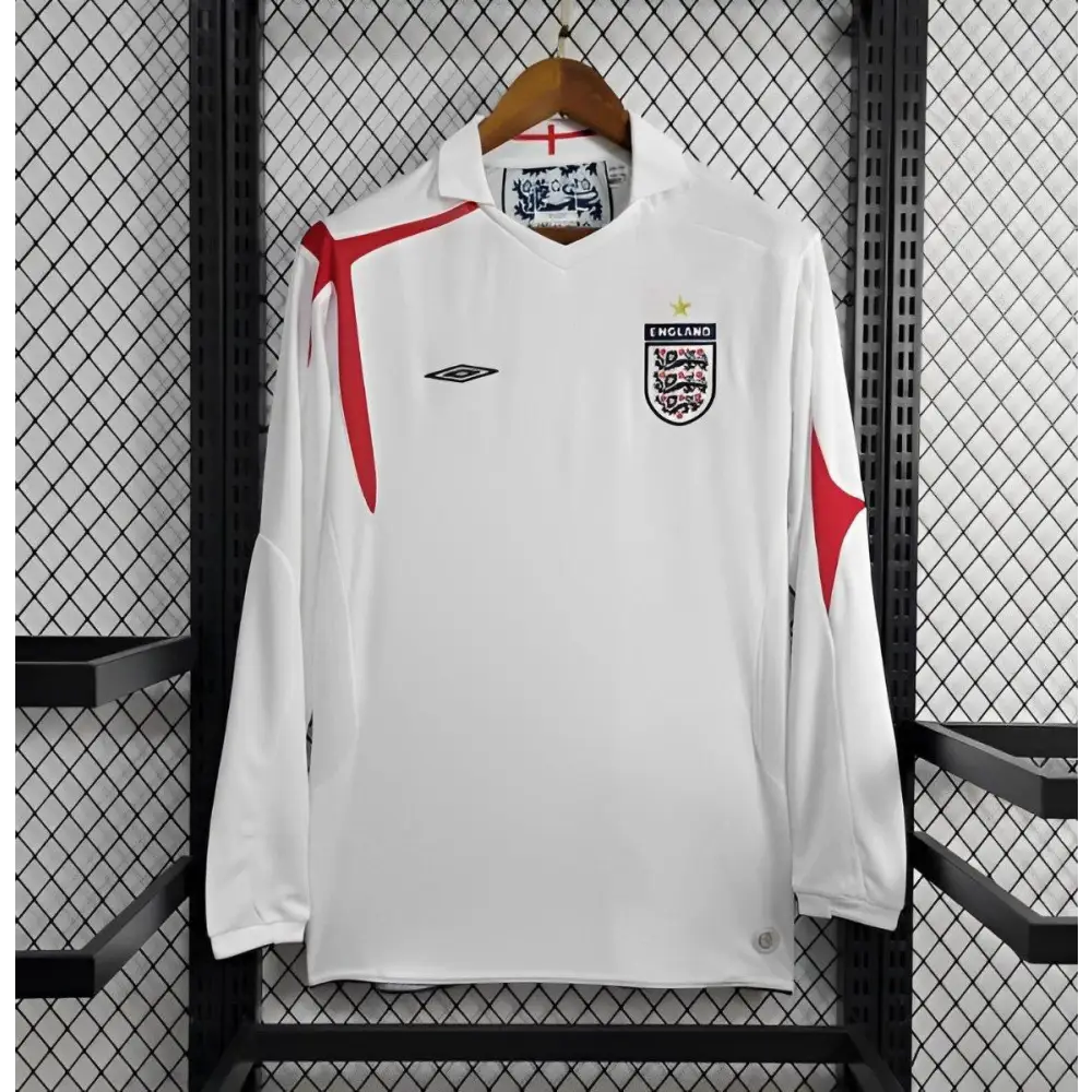 Maillot Angleterre Domicile Retro 2006 Manches longues