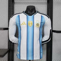 Maillot Argentine Coupe du Monde 2026 Domicile Patch Champions du Monde Manches longues Version Joueur
