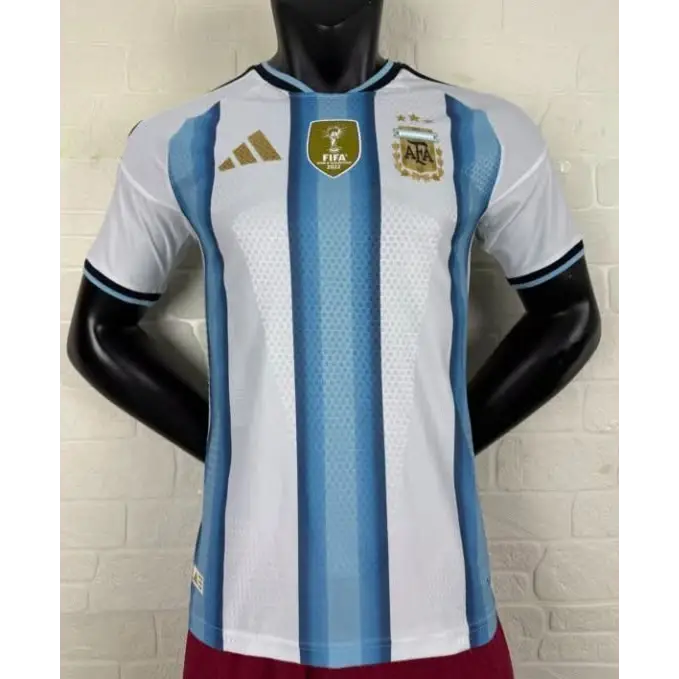 Maillot Argentine Coupe du Monde 2026 Domicile Patch Champions du Monde Version Joueur